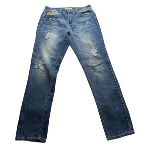 EST 1946 Denim Womens Blue Jeans 10‎ Classic Distressed Medium Wash Stretch